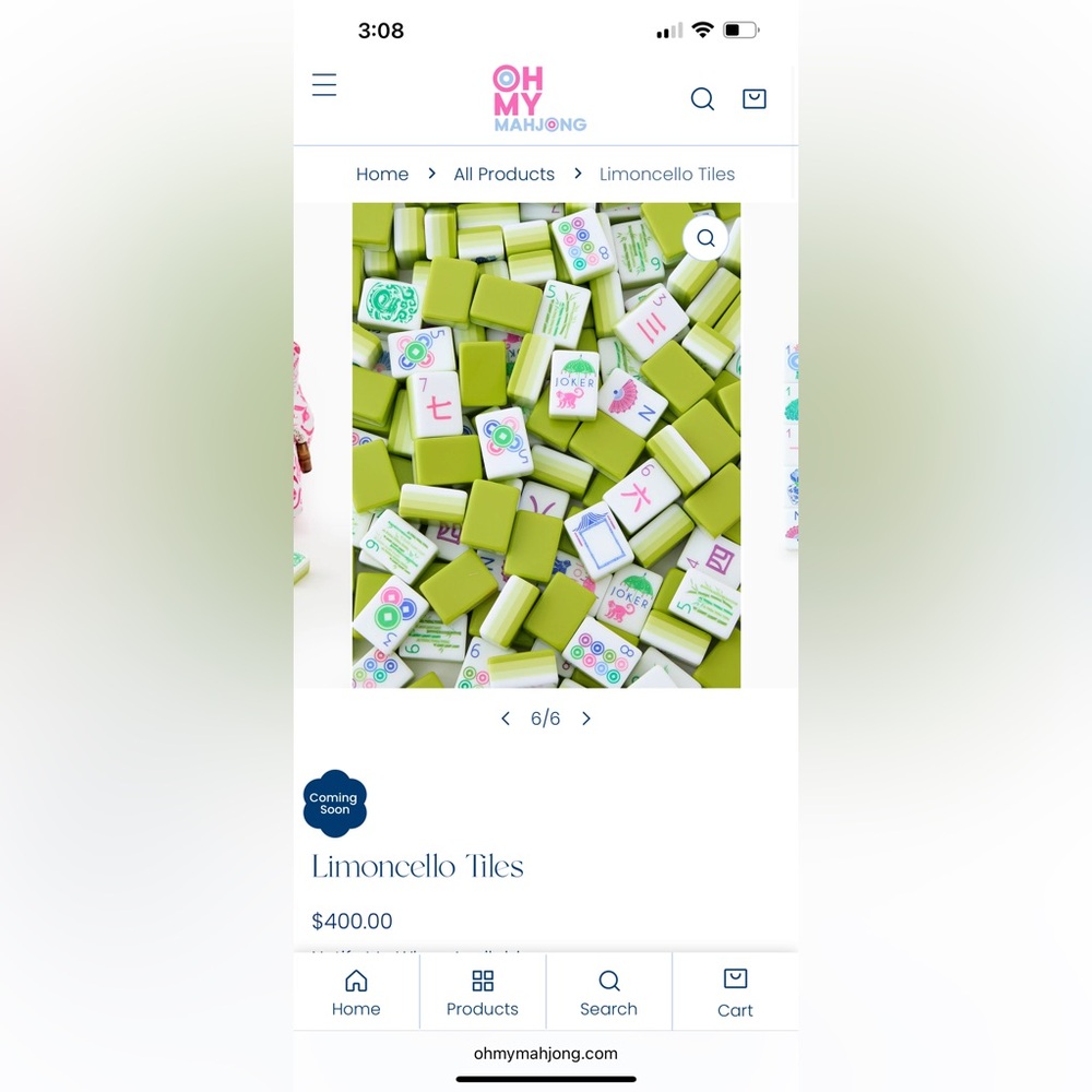 OhMyMahjong Limoncello Tiles